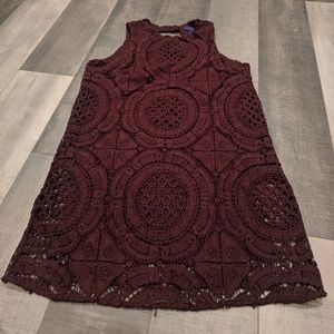 Burgundy dress lace